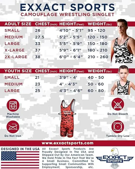 Men's Camouflage Wrestling Singlets (Desert Camo)