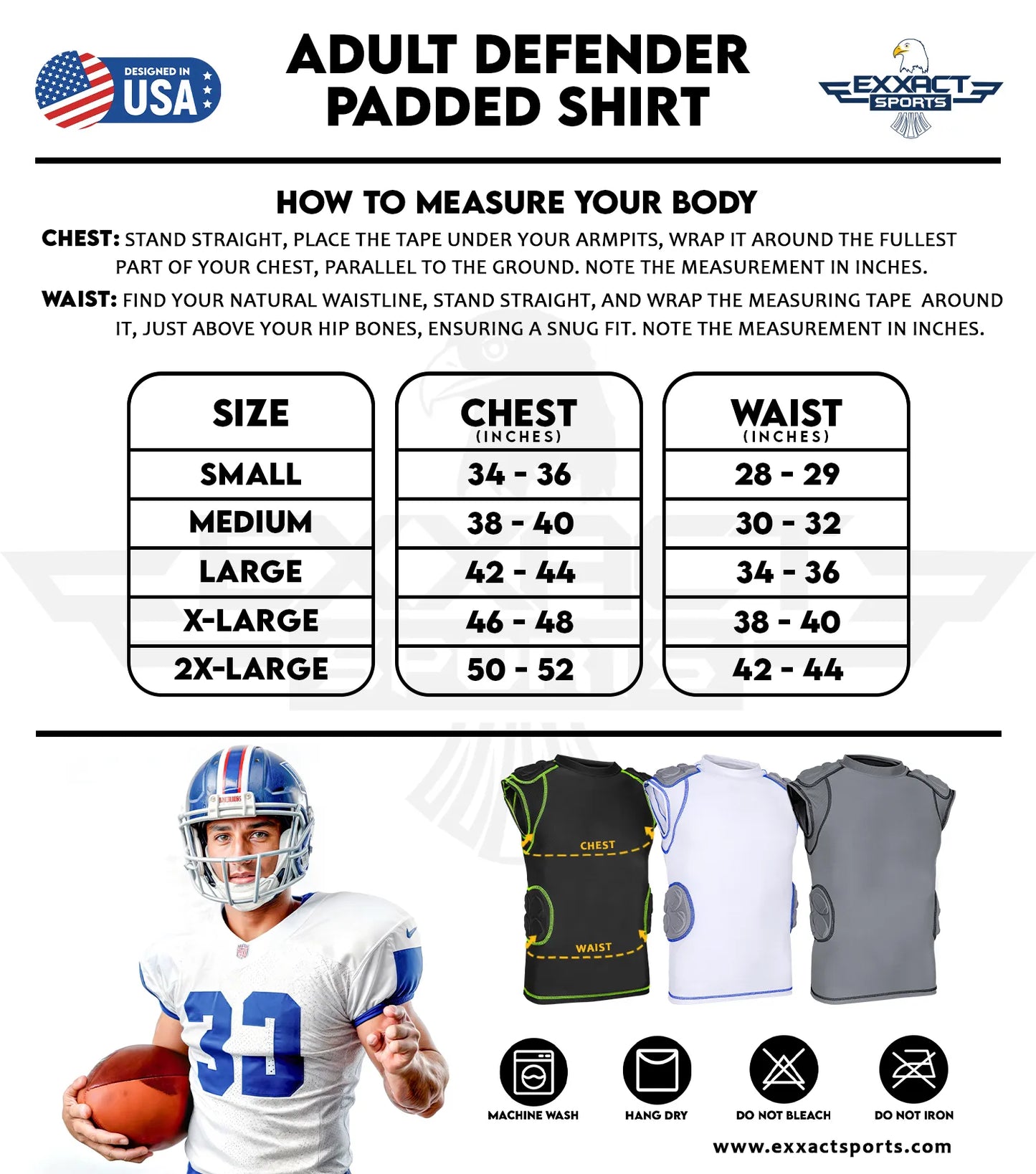 Defender 5 Pads Men's Football Compression Shirt Black (Adult)
