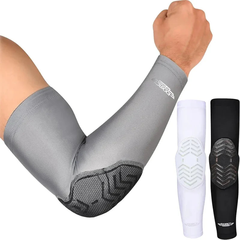 Elbow Pad Mens & Boys Compression Arm Sleeve 1 Pair (Youth, Adult)