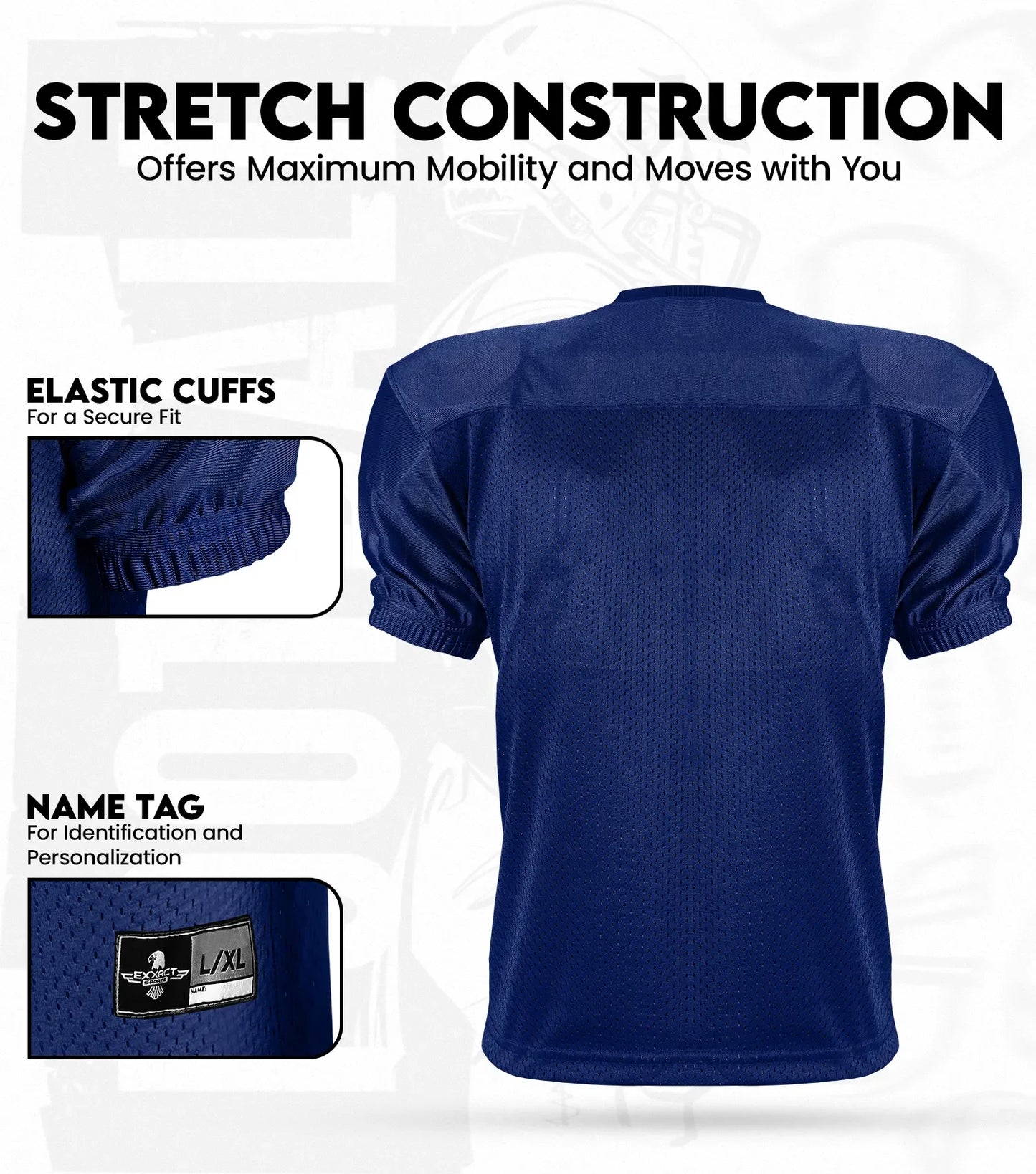 Men's Adult Football Practice Jersey (Navy)