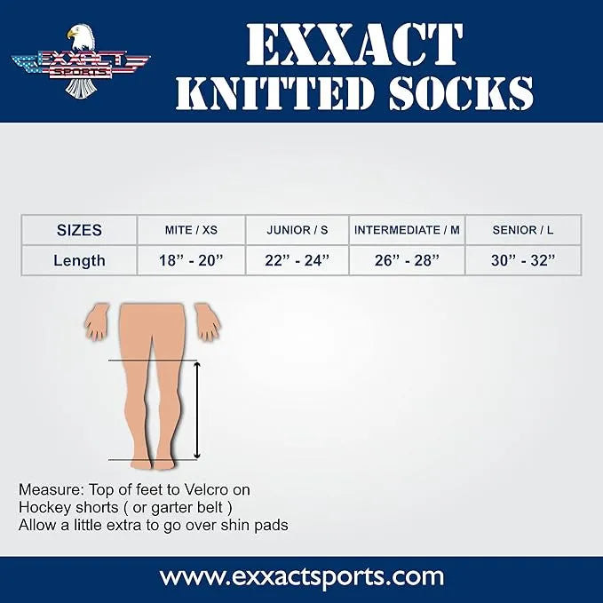 Knit Men & Women Hockey Socks White