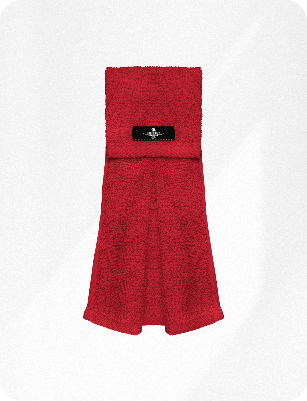 Football Towel with Hook & Loop Fastener, to Clean Hands, Visor and Gloves (Red)