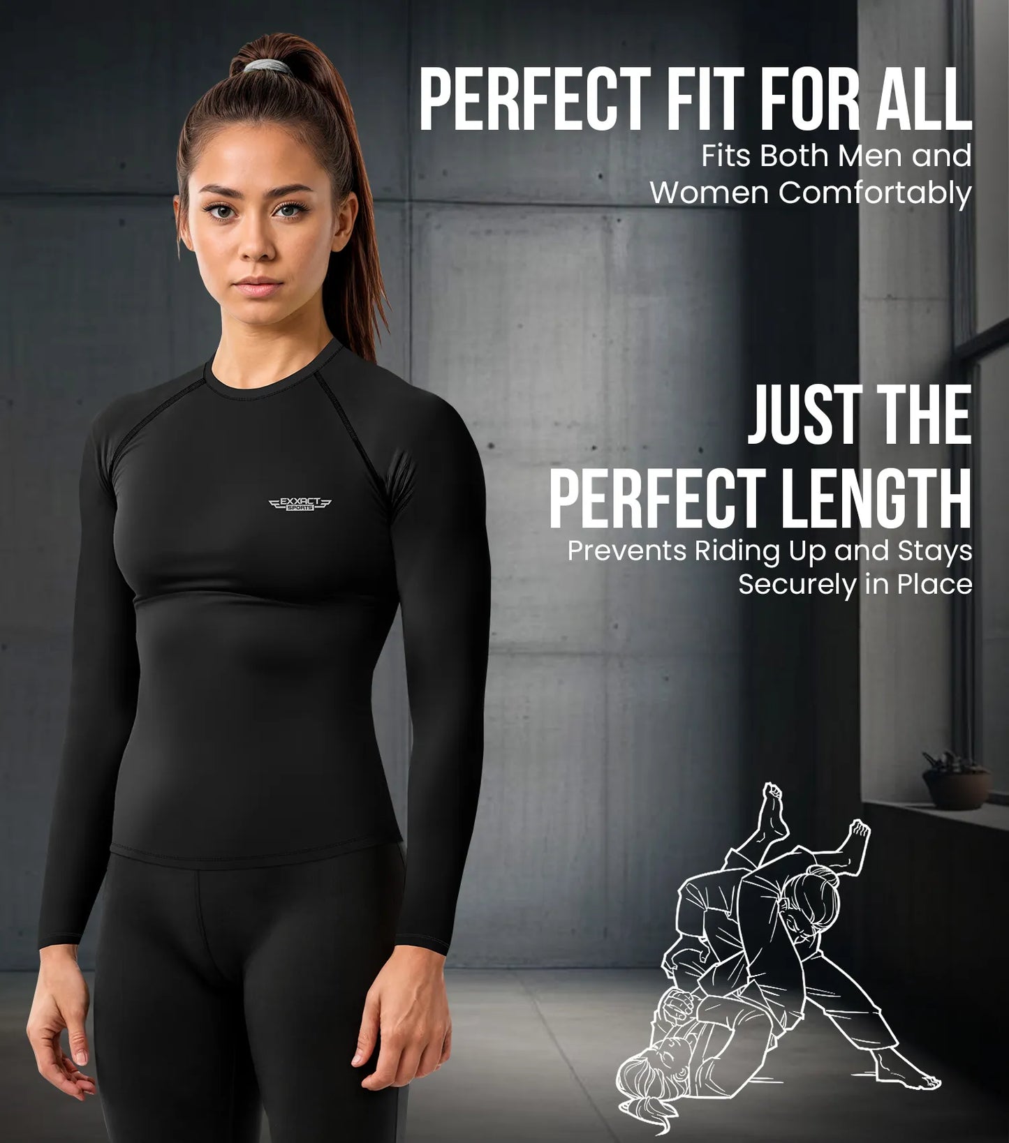 Men's Lazer BJJ Rash Guard Long Sleeve