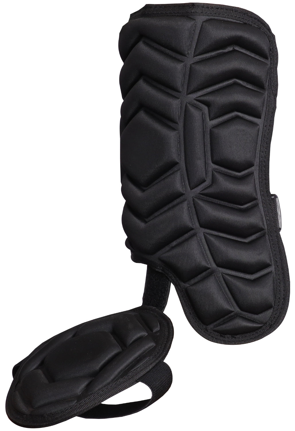 Baseball Batter's Leg Guard with Adjustable Straps (Black)