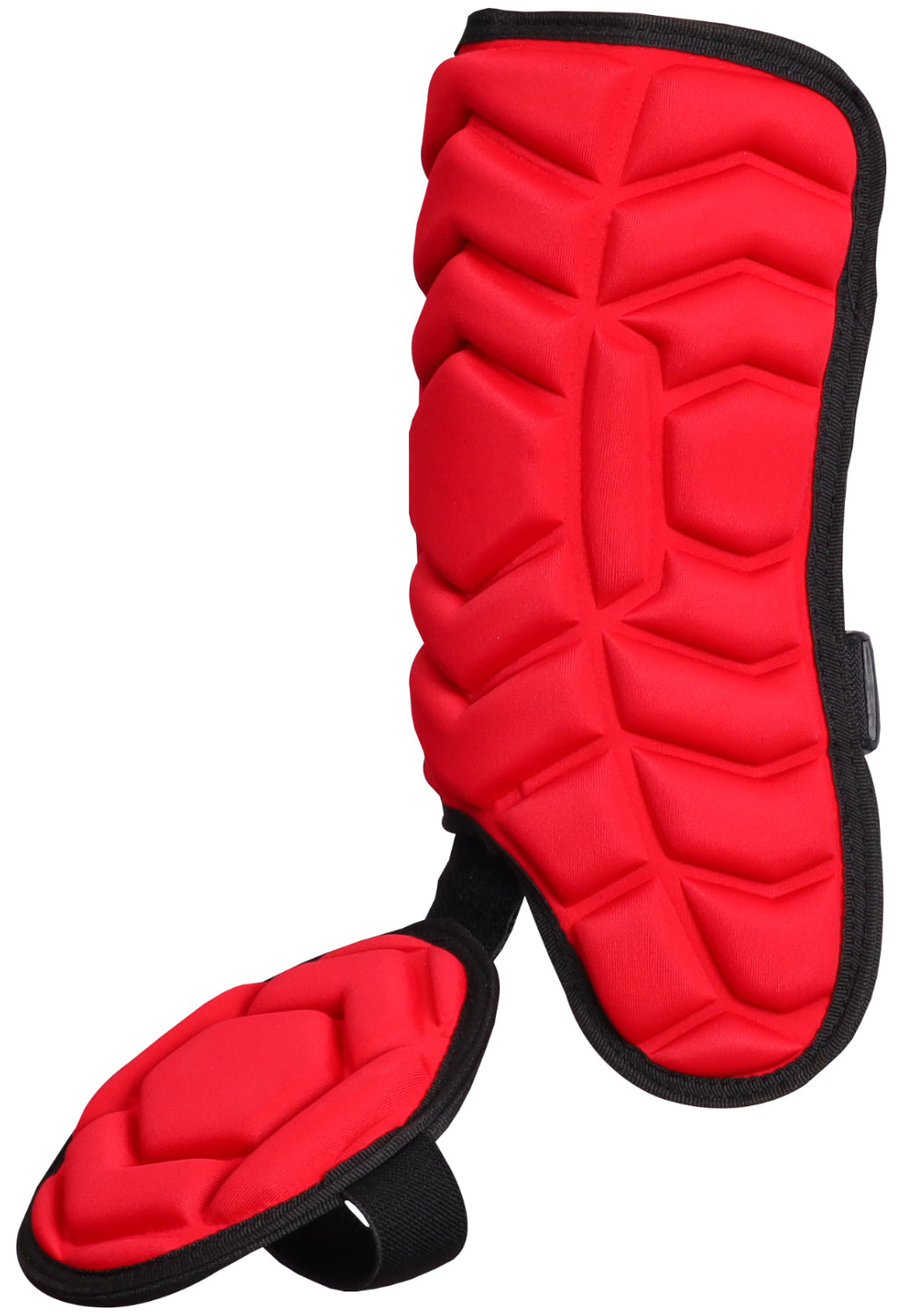 Baseball Batter's Leg Guard with Adjustable Straps (Red)