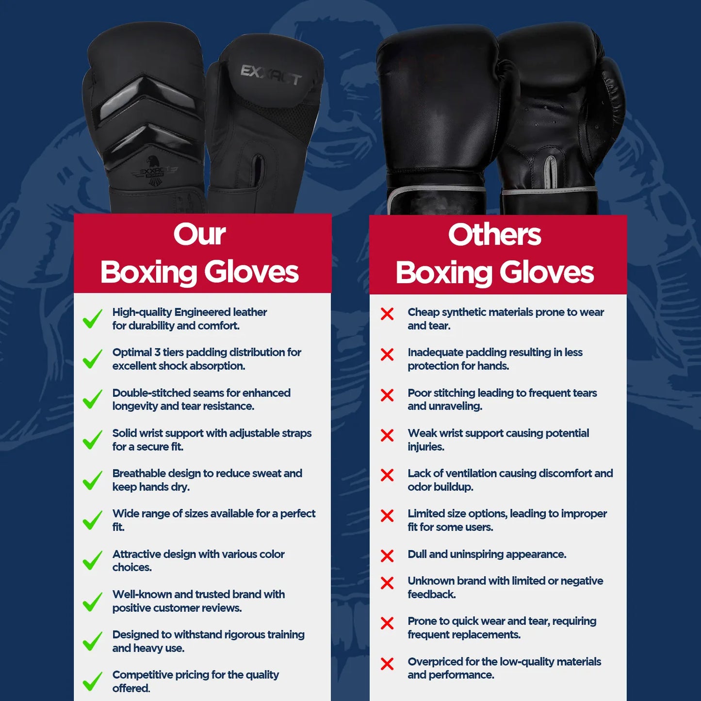 Clash Boxing Gloves for Men & Women (Black)