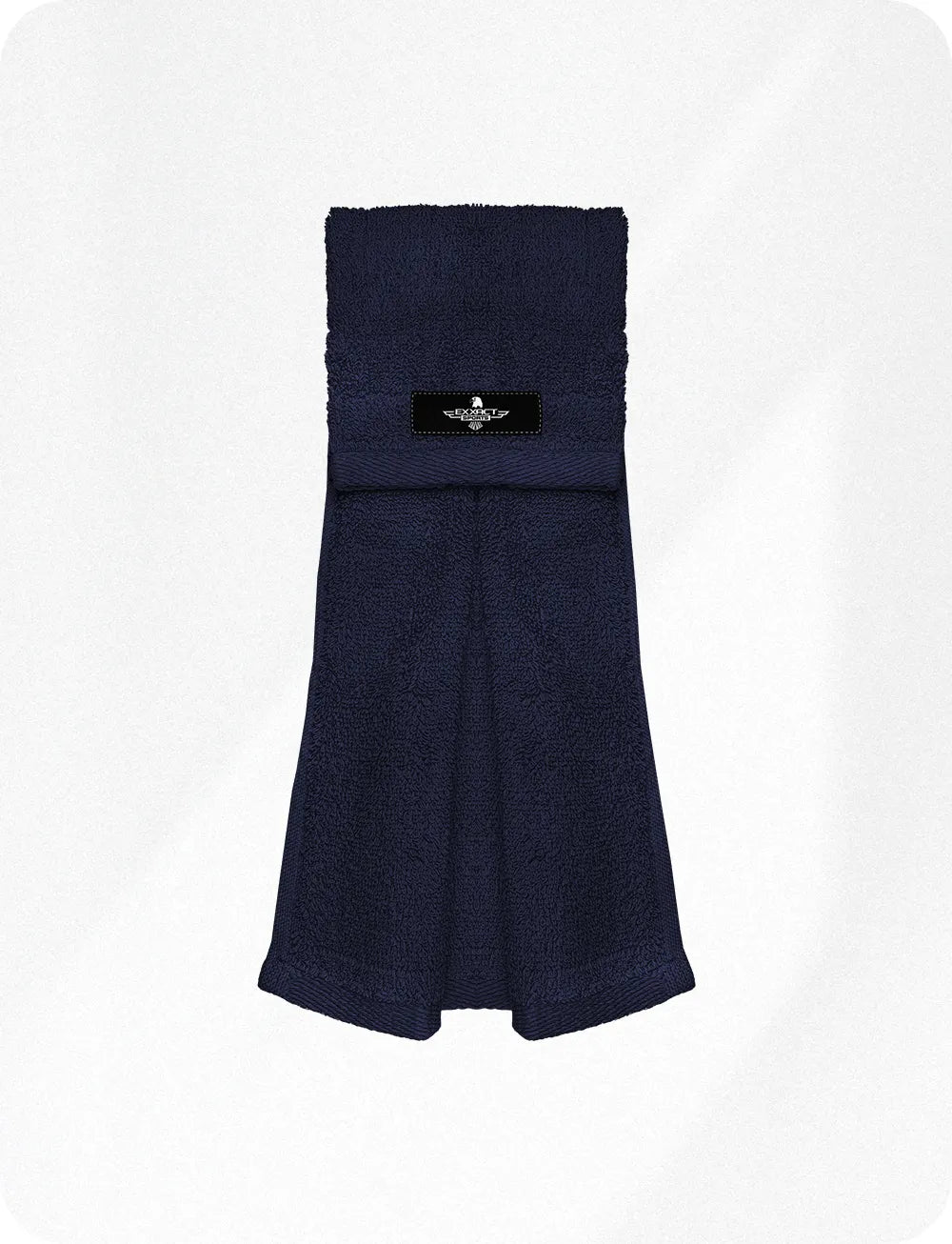 Football Towel with Hook & Loop Fastener, to Clean Hands, Visor and Gloves (Navy)