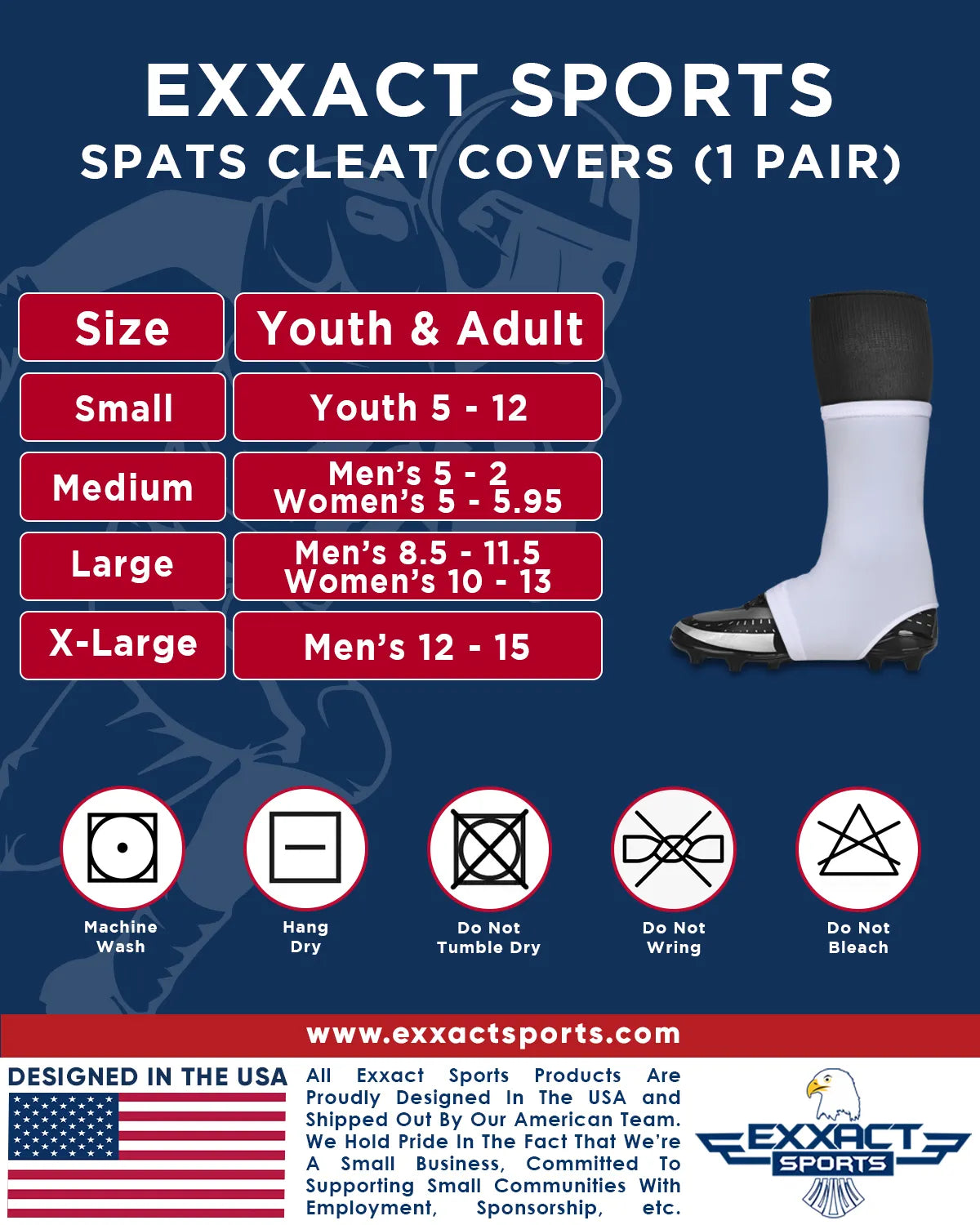 Spats Cleat Men & Boys Football Covers (Grey Camo)
