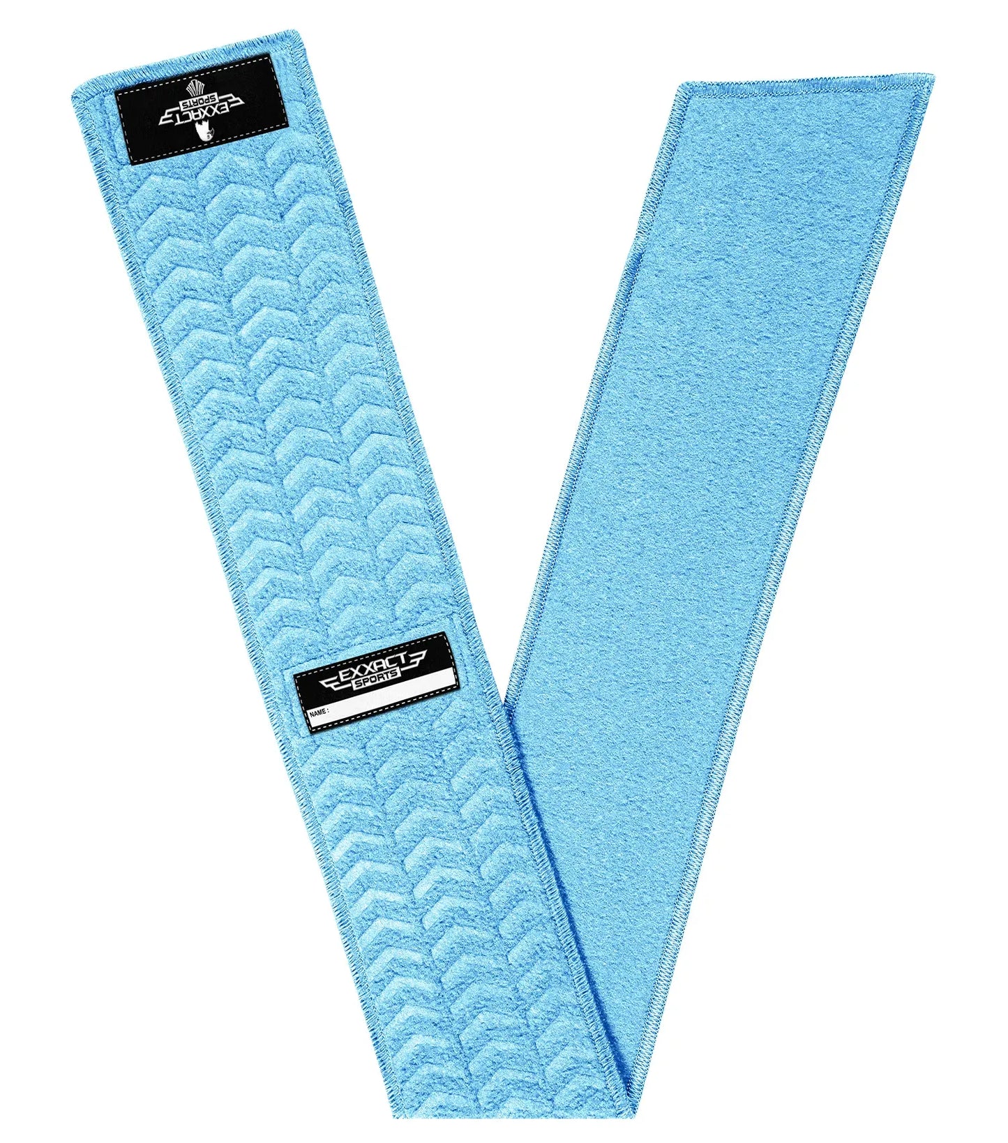 Streamer Football Towel with Hook & Loop Fastener (Columbia Blue)