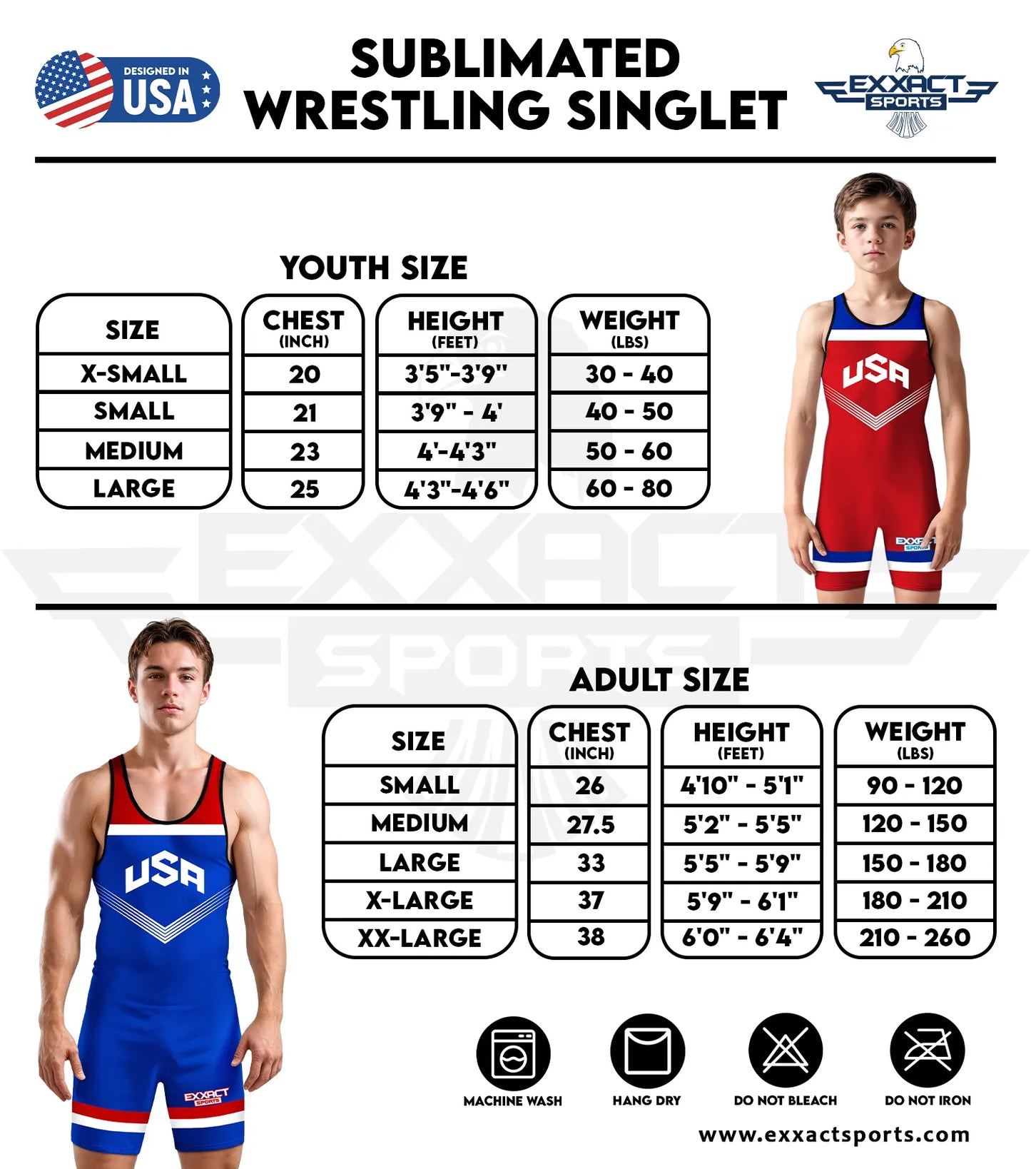 Boys Youth Sublimated Wrestling Singlets (Leopard)