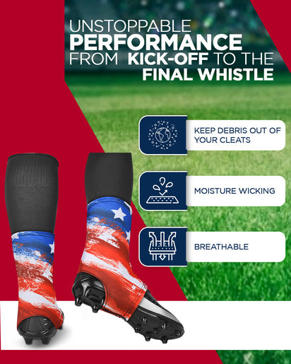 Spats Cleat Men & Boys Football Covers (Bruashy Usa Flag)