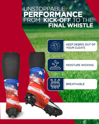 Spats Cleat Men & Boys Football Covers (Bruashy Usa Flag)