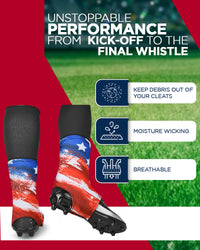 Spats Cleat Men & Boys Football Covers (Bruashy Usa Flag)