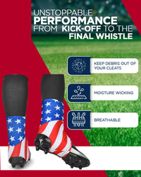 Spats Cleat Men & Boys Football Covers (usa Flag)