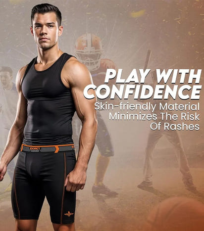 Men's Compression Shorts With Soft Athletic Cup Gray (Adult)