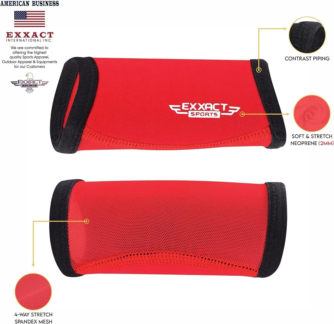 Neoprene Chin Strap Cover for Ultimate Comfort and Protection (Red)