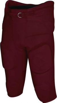 Gladiator Men's Integrated Football Pants with Built-in Pads (Maroon)