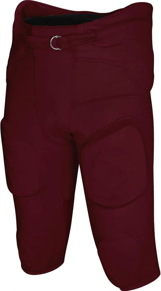 Gladiator Men's Integrated Football Pants with Built-in Pads (Maroon)