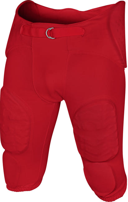 Proline Men's Integrated Football Pants with 7 Flex Pads Red (Adult)
