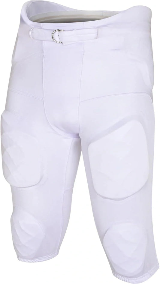 Gladiator Men's Integrated Football Pants with Built-in Pads (White)