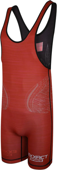 Reversible Wrestling Singlet For Gymnastic & Mma Black/Red (Unisex Adult/youth)