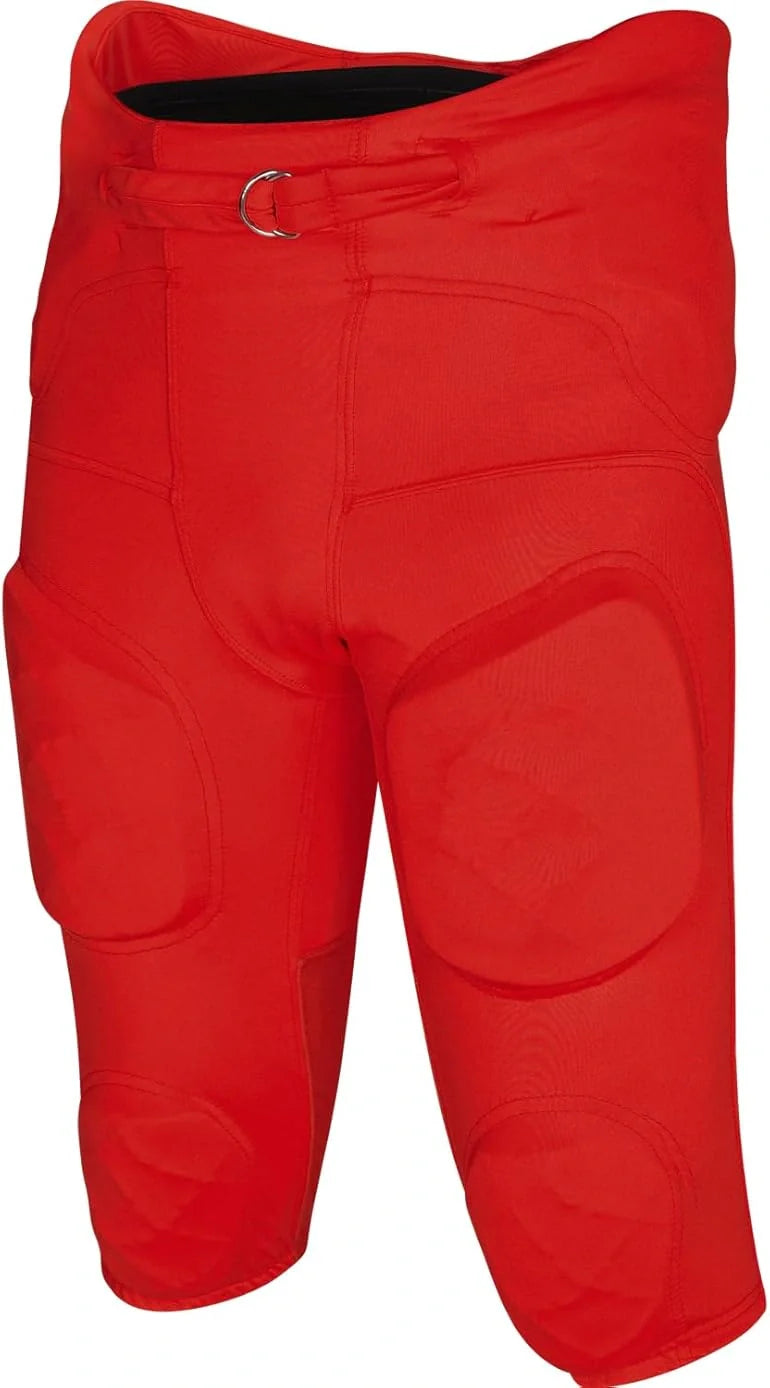 Gladiator Men's Integrated Football Pants with Built-in Pads (Red)
