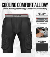 Elite 5-Pad Men Football Girdle with Cup Pocket (Adult)