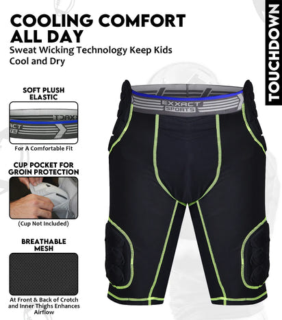 Touchdown 5-Pad Boys Football Girdle with Cup Pocket (Youth)