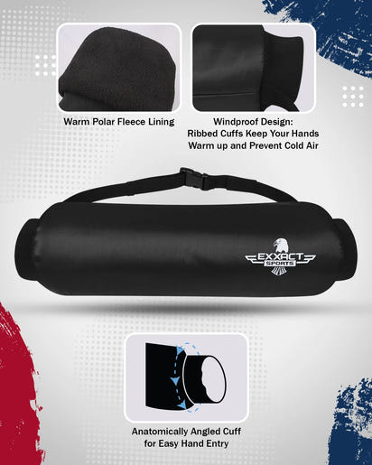 Hand Warmer Mens & Boys Football Pouch (Black)