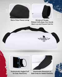 Hand Warmer Mens & Boys Football Pouch (Elite White)