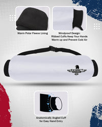 Hand Warmer Mens & Boys Football Pouch (White)