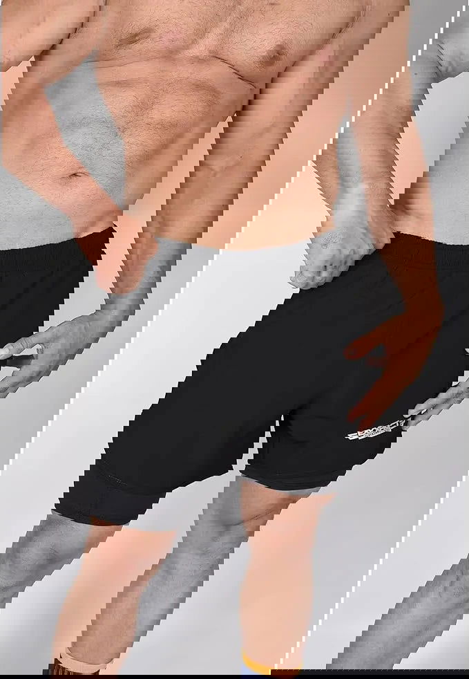 Men's 2 in 1 Athletic Shorts with Compression Liner (Black)