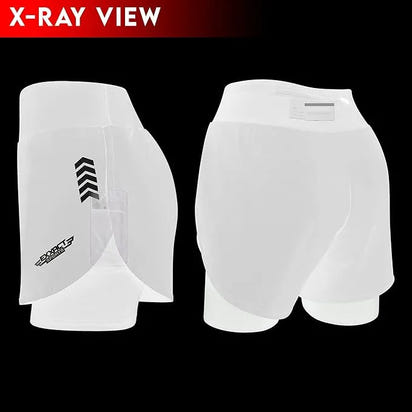 Women's  2 in 1 Athletic Shorts with Compression Liner (Black)