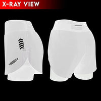 Women's  2 in 1 Athletic Shorts with Compression Liner (Charcoal)