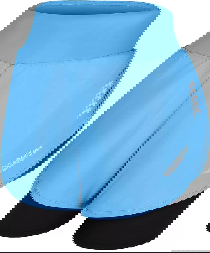 Women's  2 in 1 Athletic Shorts with Compression Liner (Columbia Blue)