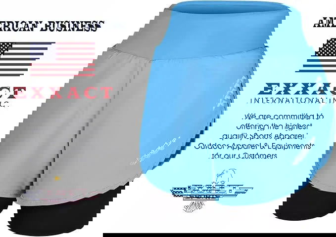 Women's  2 in 1 Athletic Shorts with Compression Liner (Columbia Blue)