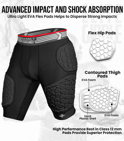 Elite 5-Pad Men Football Girdle with Cup Pocket (Adult)