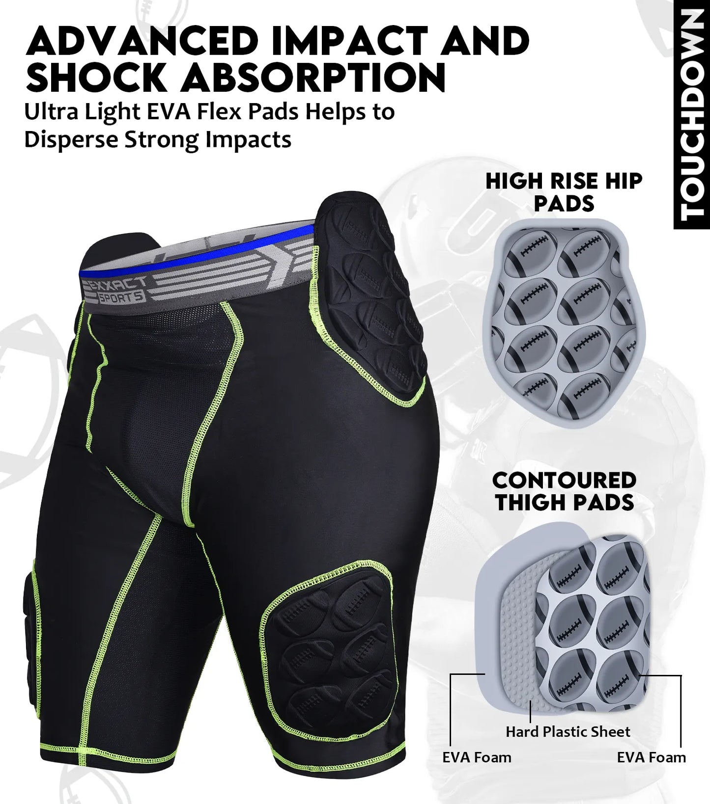 Touchdown 5-Pad Boys Football Girdle with Cup Pocket (Youth)