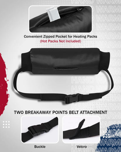 Hand Warmer Mens & Boys Football Pouch (Black)