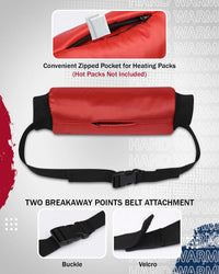 Hand Warmer Mens & Boys Football Pouch (Red)