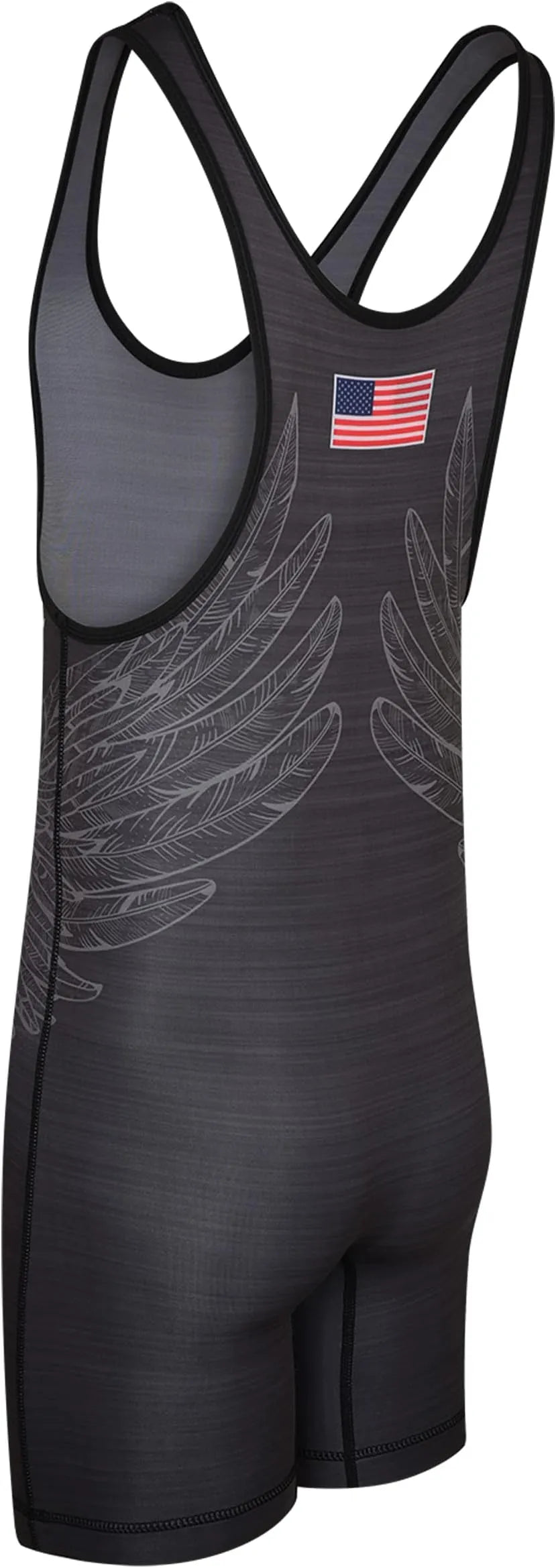 Reversible Wrestling Singlet For Gymnastic & Mma Black/Gray (Unisex Adult/youth)