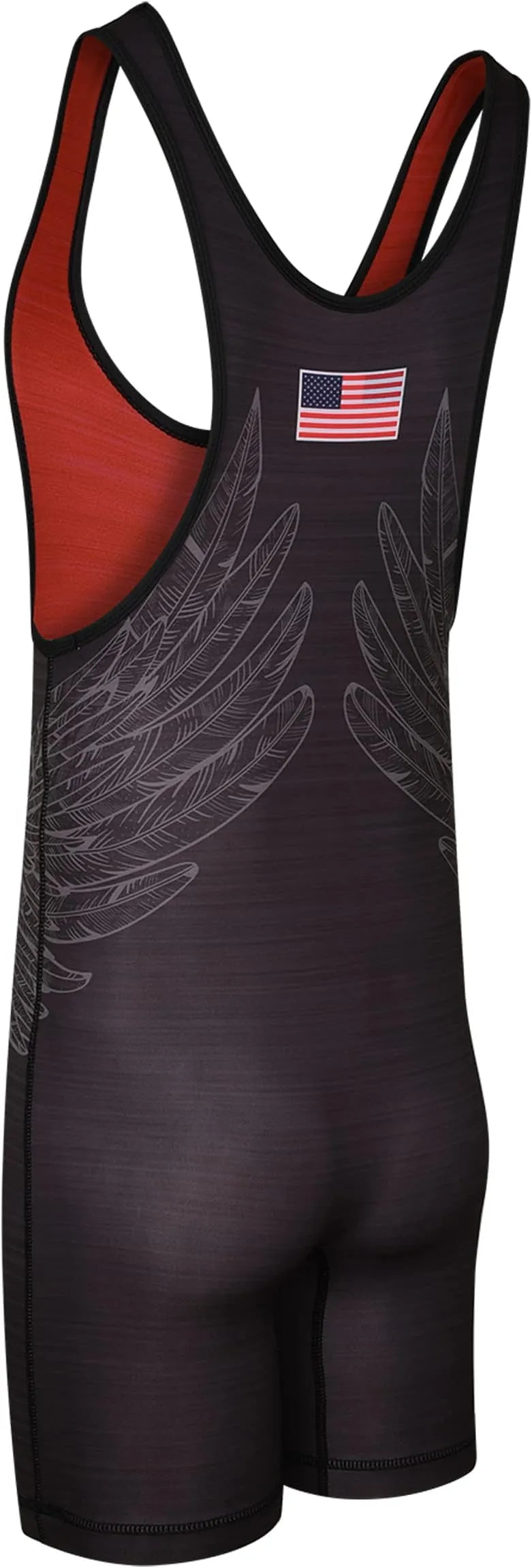 Reversible Wrestling Singlet For Gymnastic & Mma Black/Red (Unisex Adult/youth)