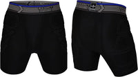 Boy's Padded Sliding Shorts with Hard Protective Cup (Black)