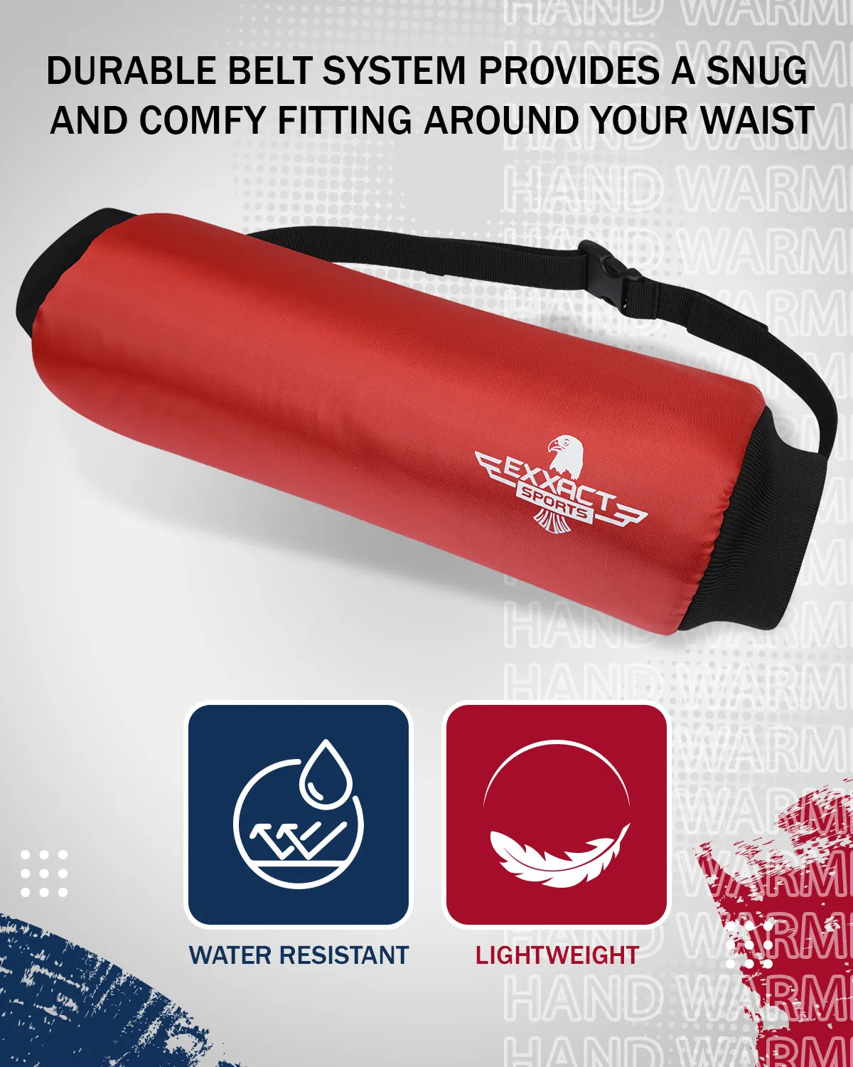 Hand Warmer Mens & Boys Football Pouch (Red)