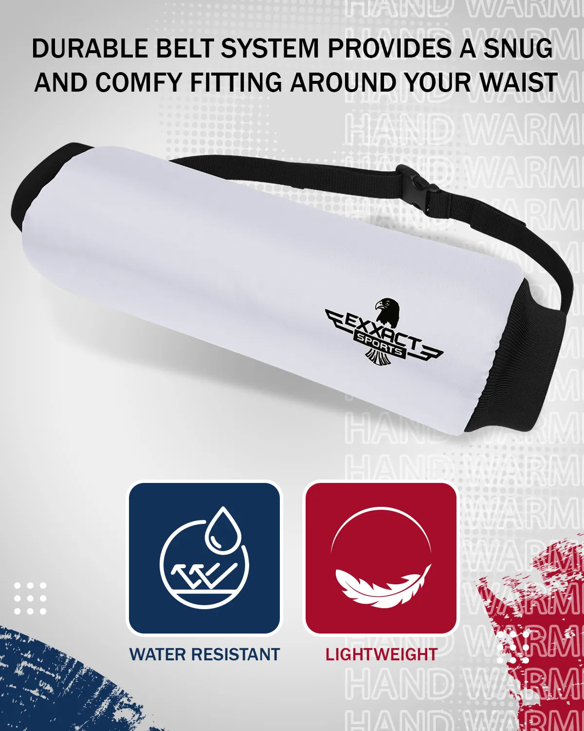 Hand Warmer Mens & Boys Football Pouch (White)