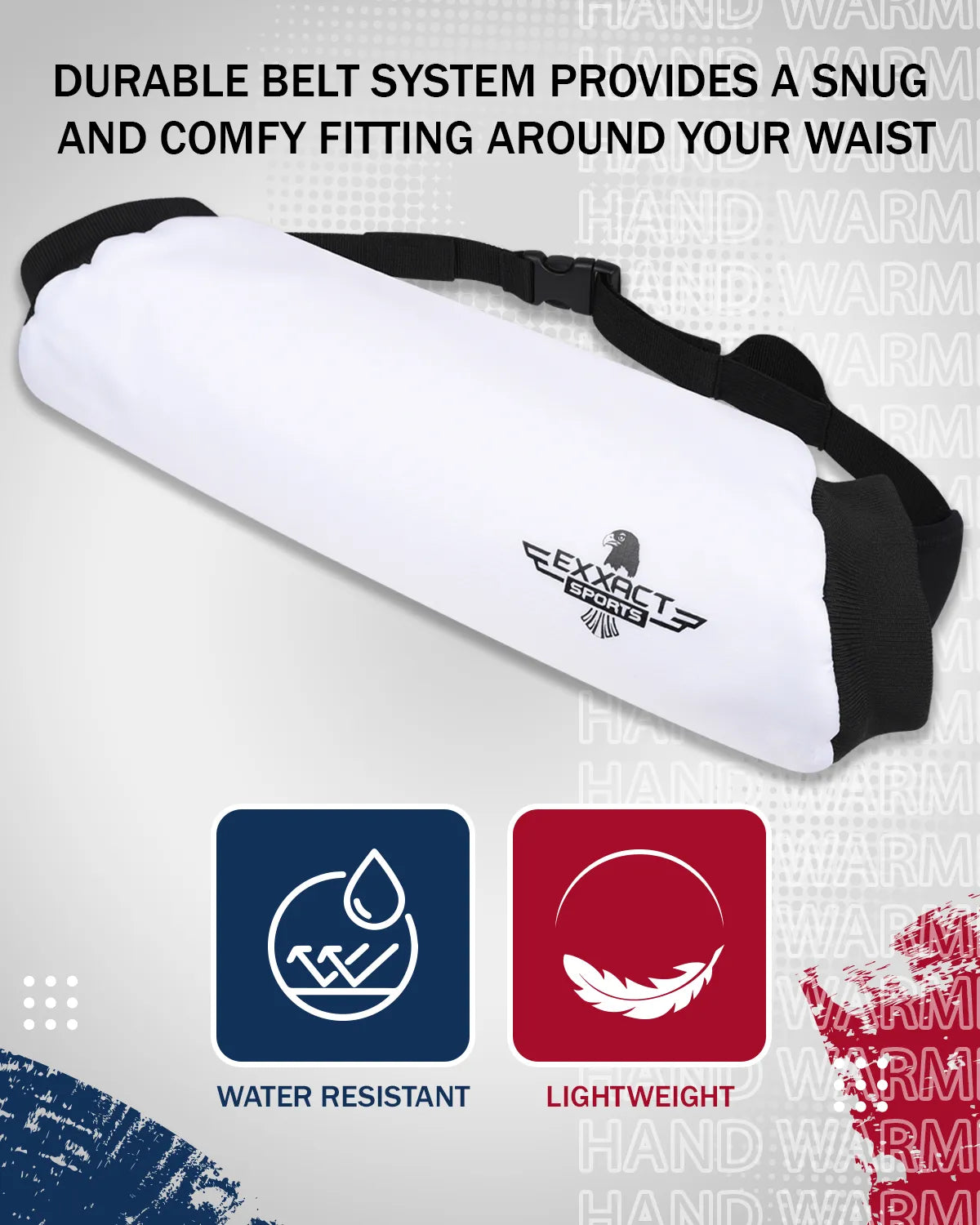 Hand Warmer Mens & Boys Football Pouch (Elite White)