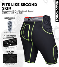 Touchdown 5-Pad Men's Football Girdle with Cup Pocket black (Adult)