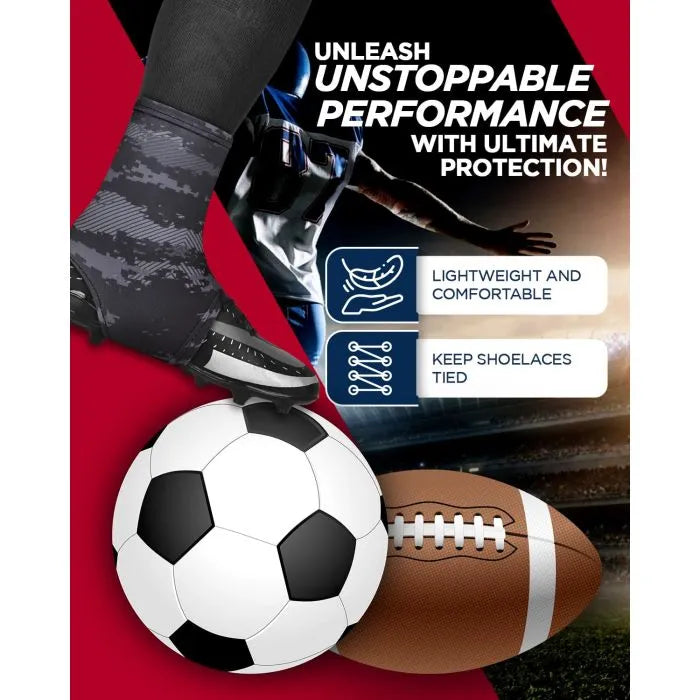 Spats Cleat Men & Boys Football Covers (Black Camo)