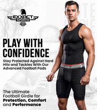 Elite 5-Pad Men Football Girdle with Cup Pocket (Adult)