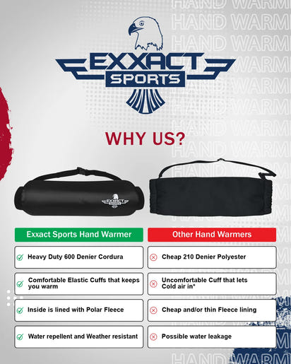 Hand Warmer Mens & Boys Football Pouch (Black)